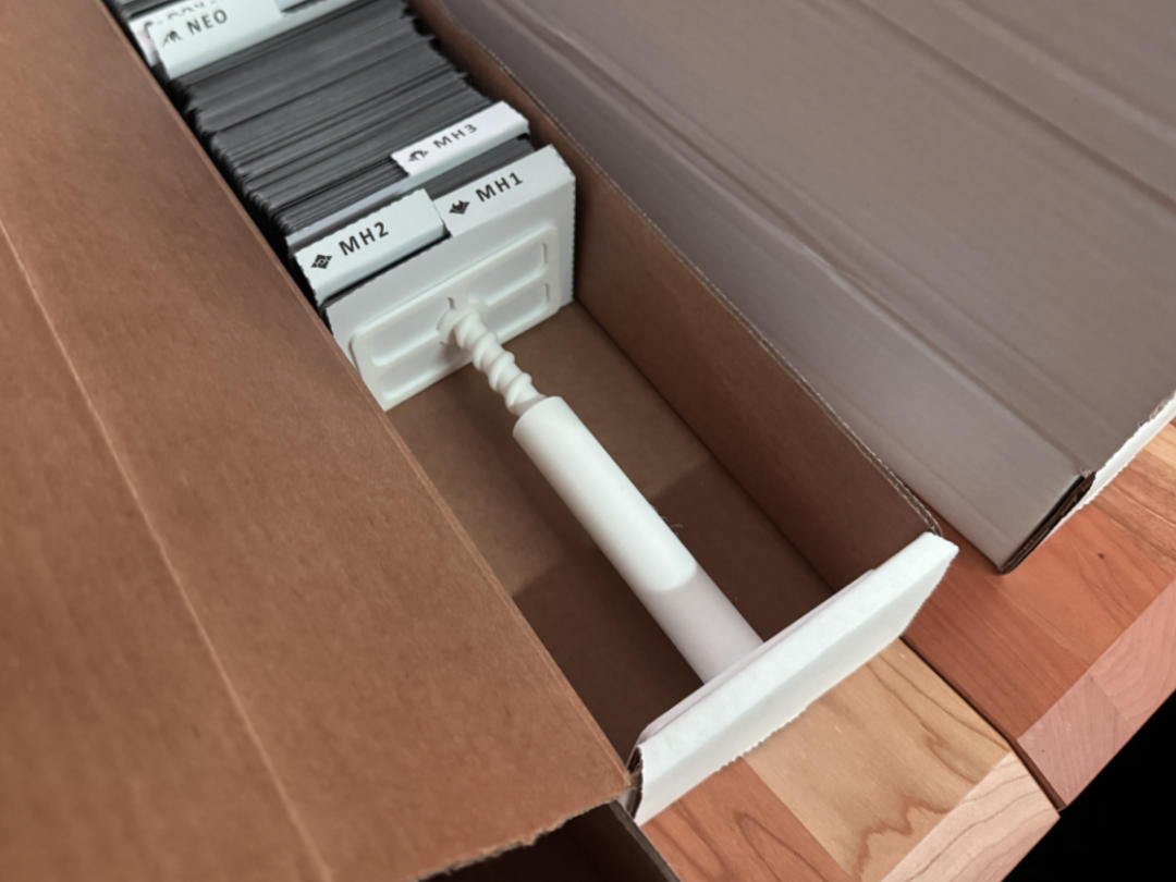 Adjustable Spacer To Hold Cards Inside a BCW Card Storage Box