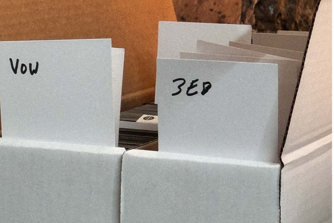Index cards to temporarily seperate sets